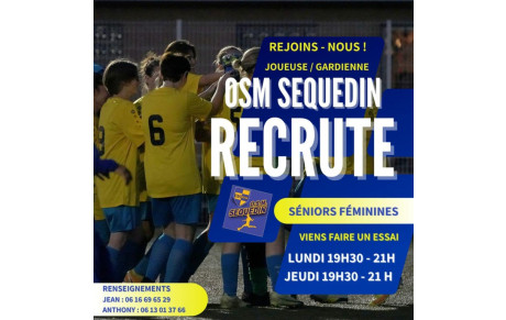 Recrutement Féminines Seniors 